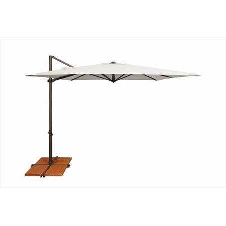 SIMPLYSHADE SimplyShade 8.6 ft. Skye Square Rotating Cantilever Umbrella With Cross Base  Natural SSAG5A-86SQ00-A5404